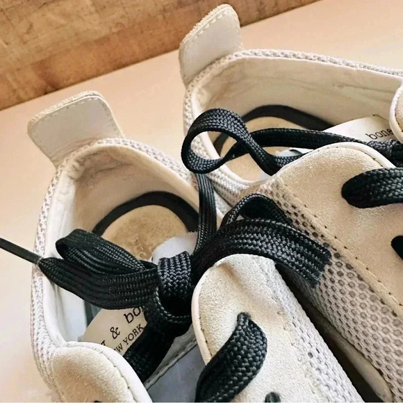 Rag & Bone Retro Runner Suede/Leather Trimmed Recycled Mesh Sneakers - Picture 7 of 10